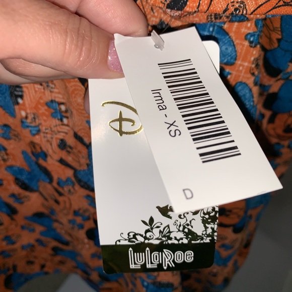 Lularoe Orange Disney Minnie Irma XS NWT - Picture 3 of 7
